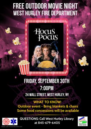 Hocus Pocus movie night September 30