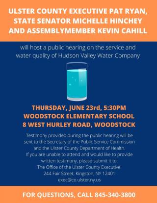 Public Hearing on Hudson Valley Water Company